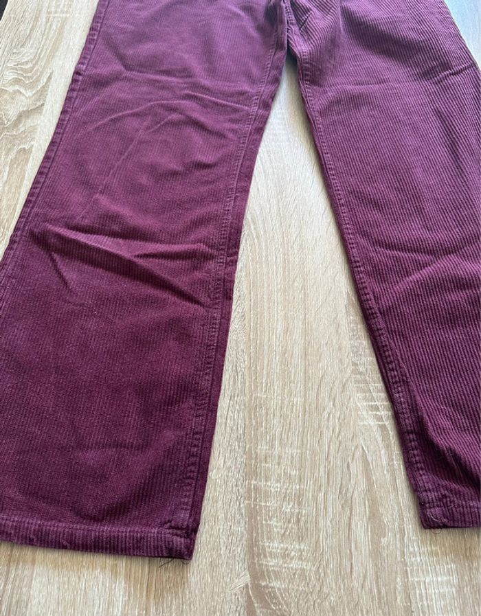 Pantalon bordeaux à velours - photo numéro 4
