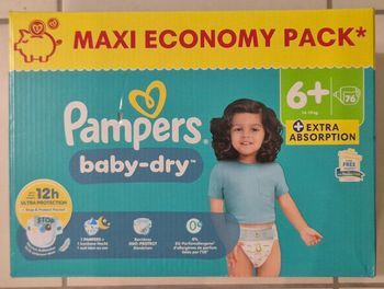 Couches pampers baby dry T6 +