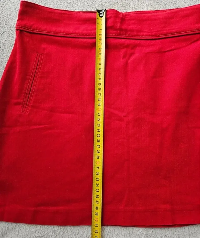 Jupe droite rouge taille 40 camaïeu - photo numéro 6