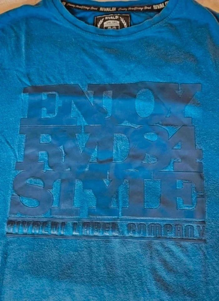 T-shirt bleu - Rivaldi - photo numéro 3