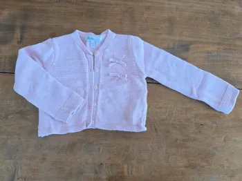 Gilet rose Minihaha fille 9-12 mois