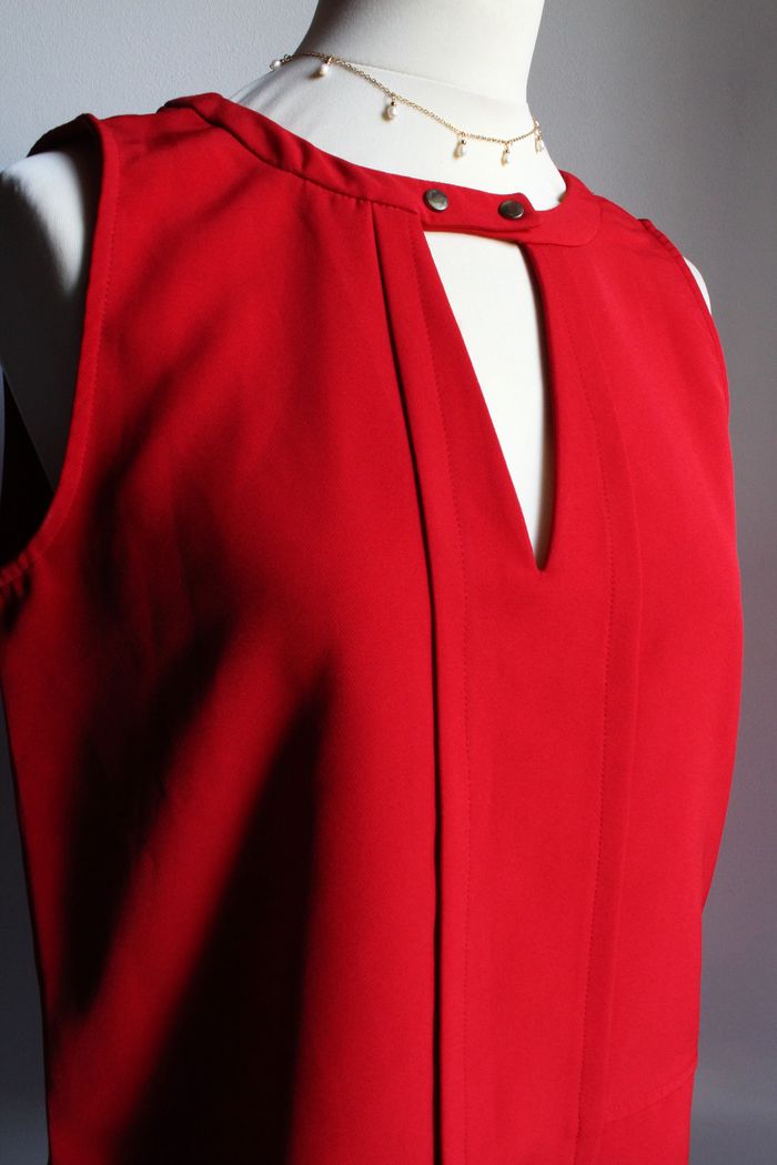 Blouse sans manches rouge Zara - photo numéro 3