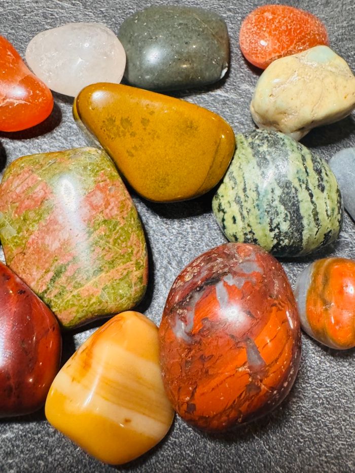 ⭐ Lot 330 g pierres roulées XL/L – Jaspe, Quartz, Sodalite, Aventurine – Idéal collection / lithothérapie - photo numéro 5