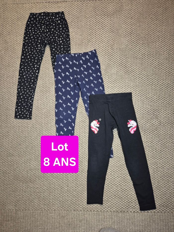 Lot de 3 leggings long sombre - 8 ans