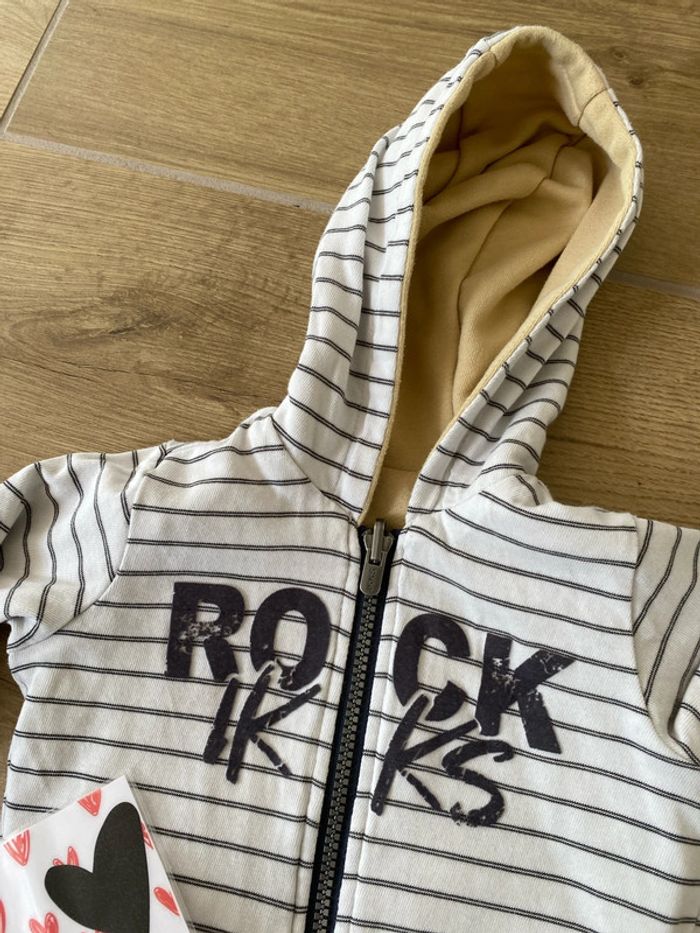 Veste pull réversible ikks 6 mois - photo numéro 2