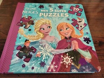 Livre puzzle la reine des neiges Disney
