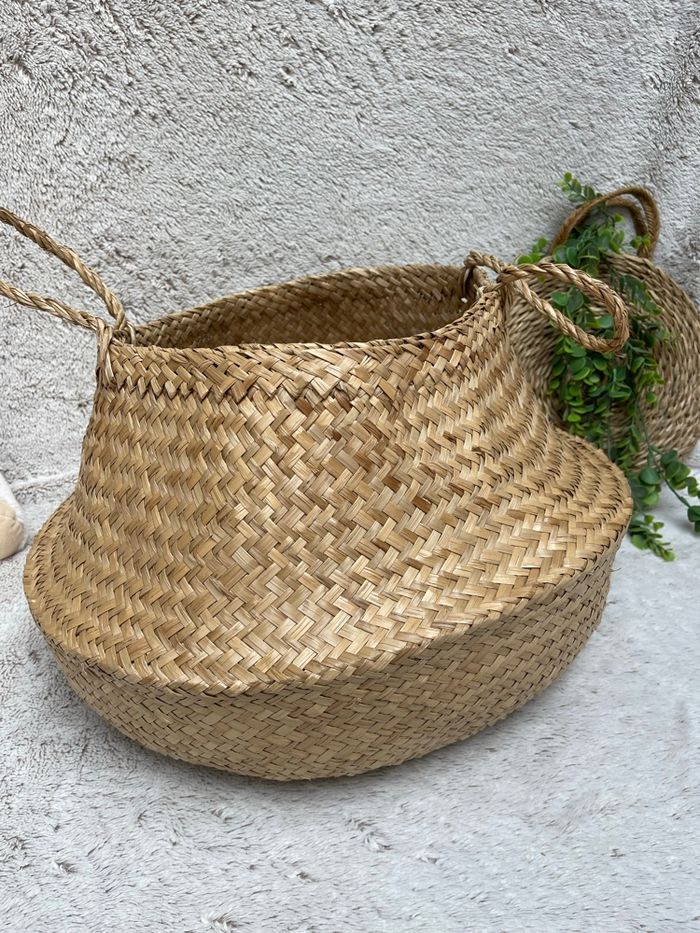Grand panier de rangement en roseau - Atmosphera - photo numéro 1