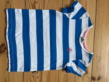Tee-shirt blanc et bleu Petit Bateau 4 ans