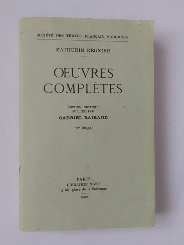 Mathurin Régnier - Oeuvres complètes