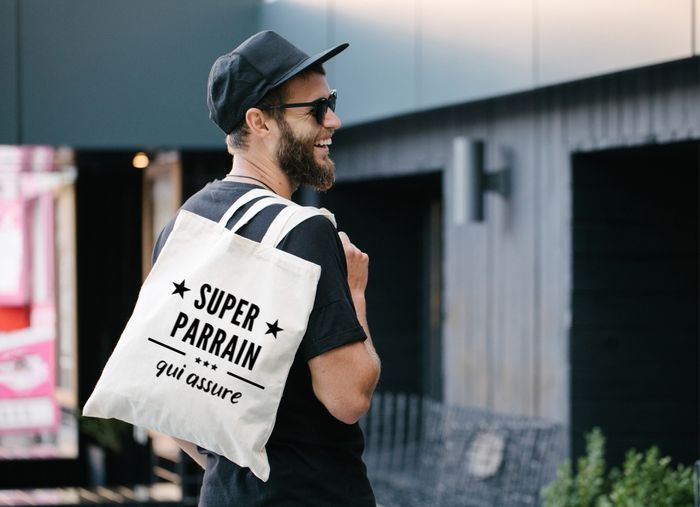 Sac homme Super parrain - Cadeau pour parrain