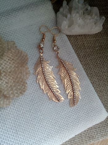 Boucles d'oreilles bohèmes plumes