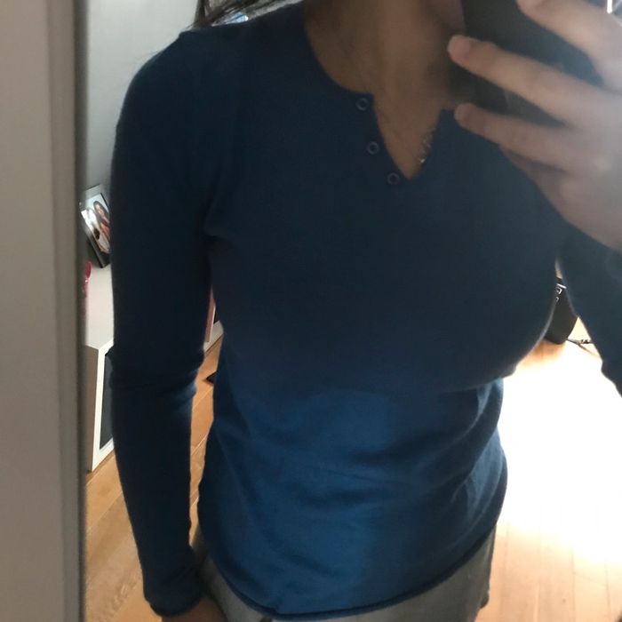 Pull bleu cachemere - photo numéro 3