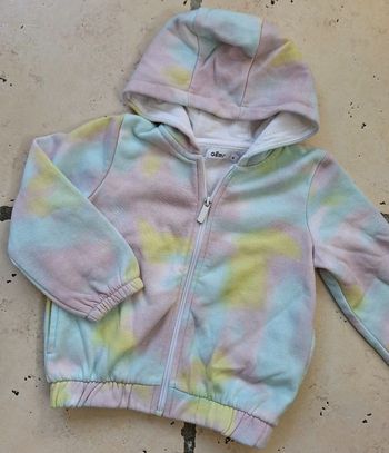 Gilet à capuche coloré Gémo fille - 4 ans