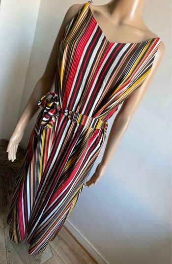 Superbe Robe Longue Rayée Multicolore !