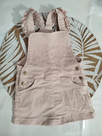 Salopette robe rose pâle TAO 74 cm🩷