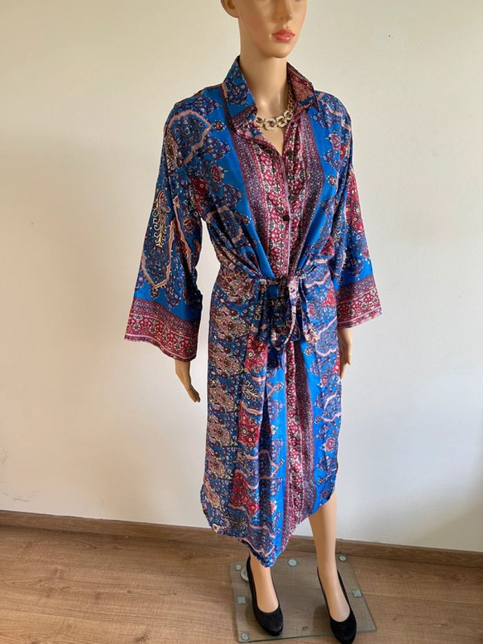 Robe mi longue neuve en soie Trebol taille S/M - photo numéro 4