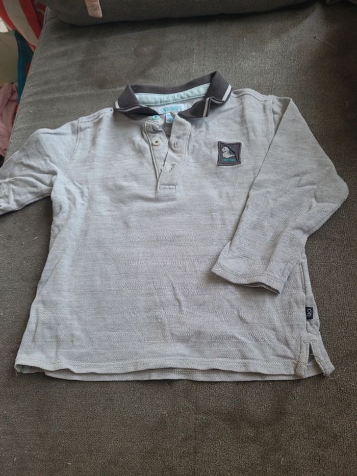 Polo garçon gris