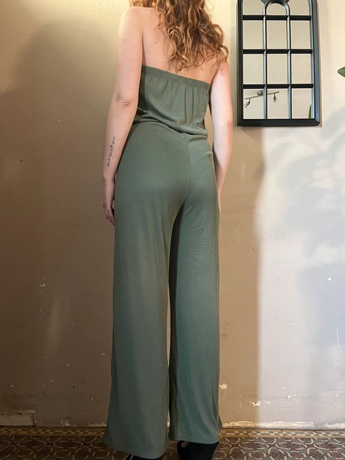 Combinaison bandeau kaki ample marqué à la taille - photo numéro 7