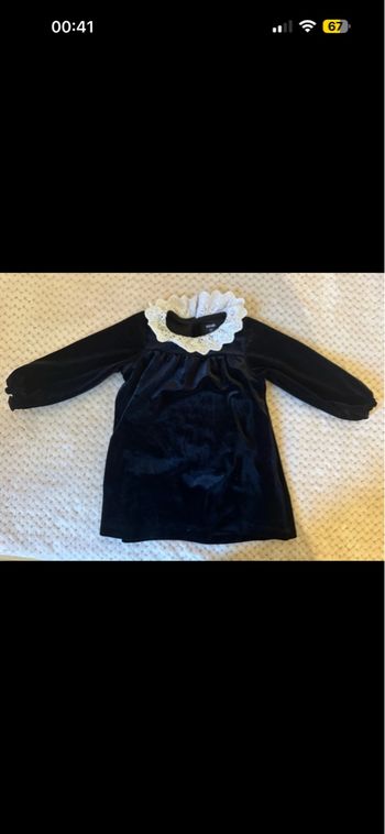 Robe velours noire Kiabi