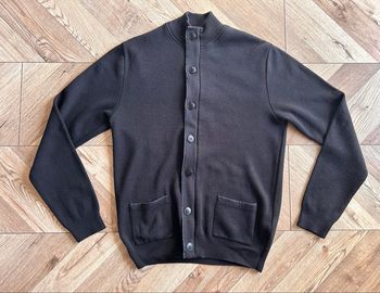 Gilet Cardigan Righetti - Laine Mérinos & Acrylique - Noir - Taille L 