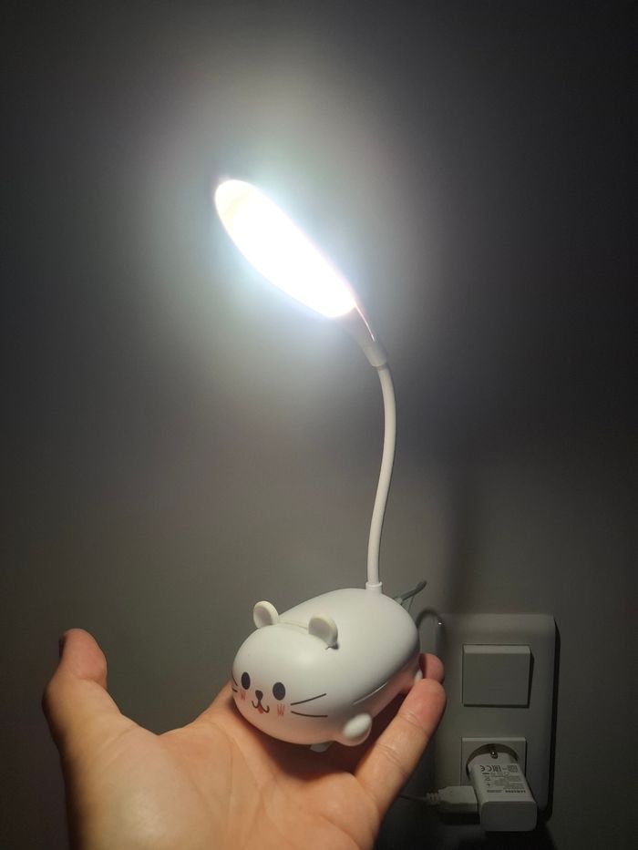 Lampe de bureau chat kawaii à led