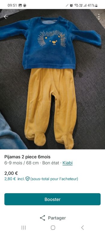 Pijamas 2pieces 6mois 