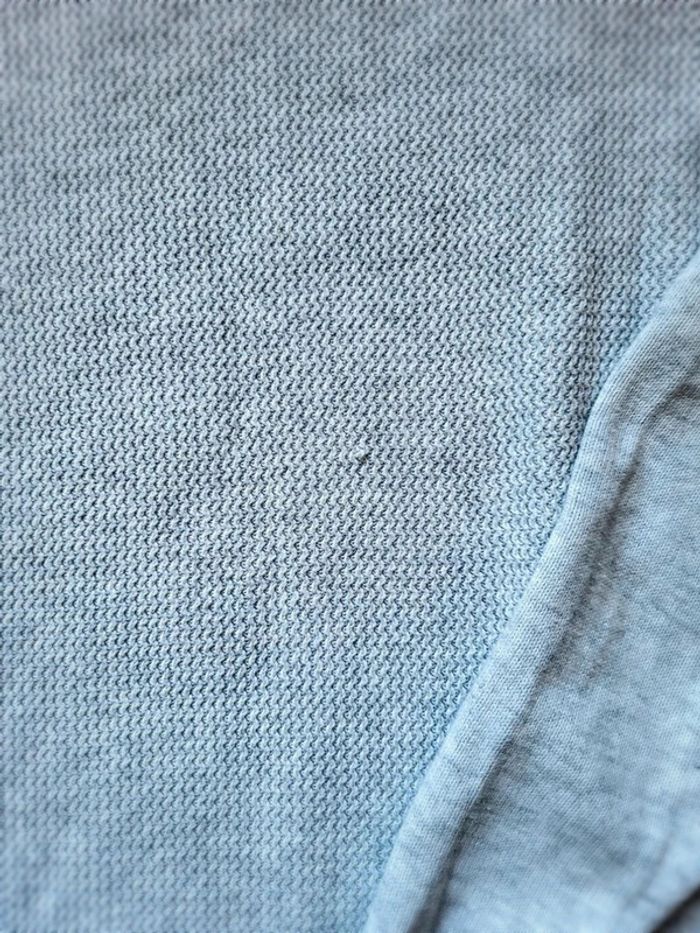 Pull homme BRICE gris clair – col châle boutonné – taille S – style chic casual en maille fine - photo numéro 2