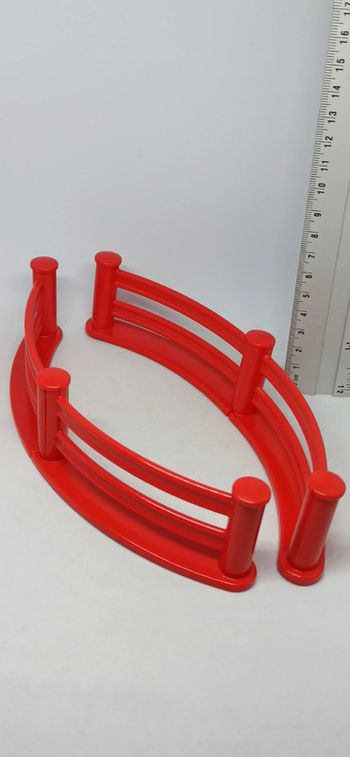 4 barrières clôture rouge playmobil
