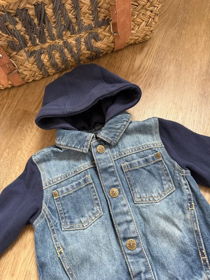 Veste en jeans Next bébé garçon  6-9 mois comme neuve - photo numéro 3