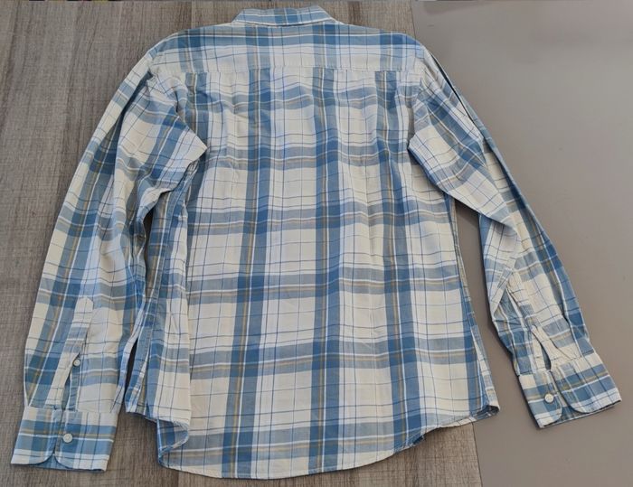 Chemise à carreaux à manches longues pour homme marque Devred couleur bleu et blanc taille XL - photo numéro 6