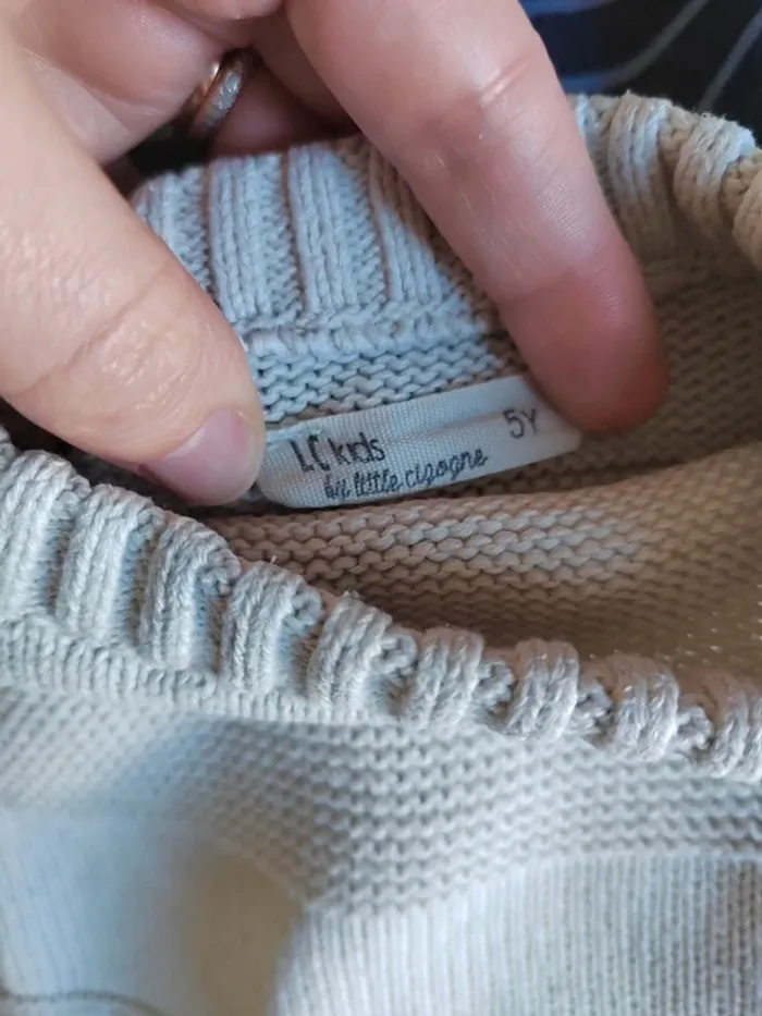 Joli pull écru 5 an ms lc kids - photo numéro 2