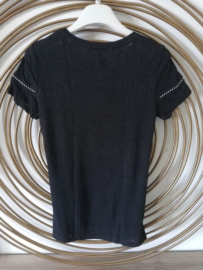 T-shirt noir manches courtes Promod taille S - photo numéro 2