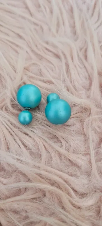 Boucles d'oreilles bleues