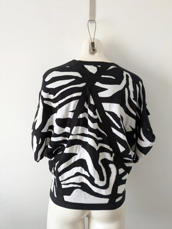 Pull sweat noir et blanc 100% coton - JC de Castelbajac - taille XS - photo numéro 5
