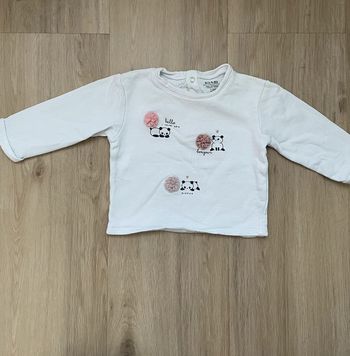 Pull Kiabi blanc 12 mois