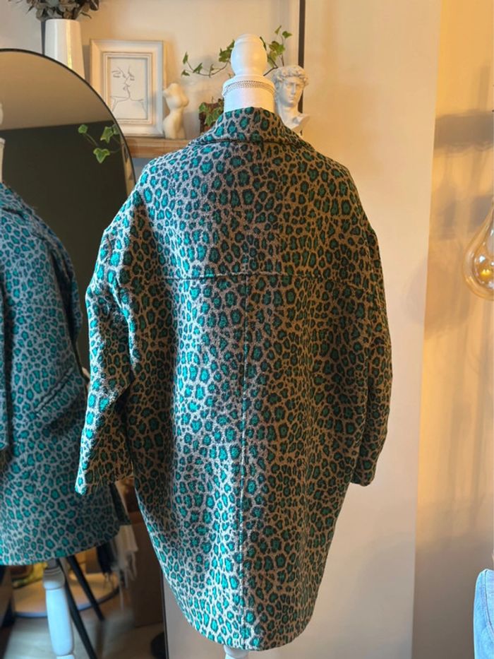 Manteau imprimé léopard vert – Garçonne – Taille unique - photo numéro 8