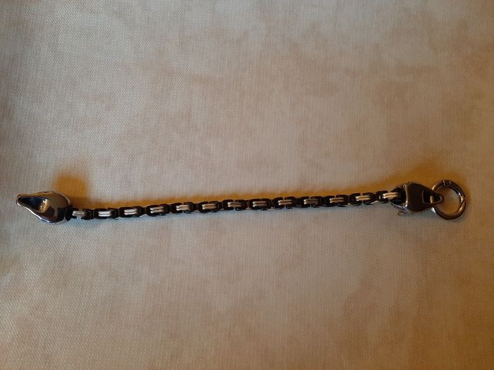 Bracelet Homme Tissé Double Tête de Loup - photo numéro 5