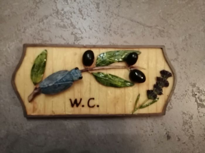 plaque de porte WC provencale