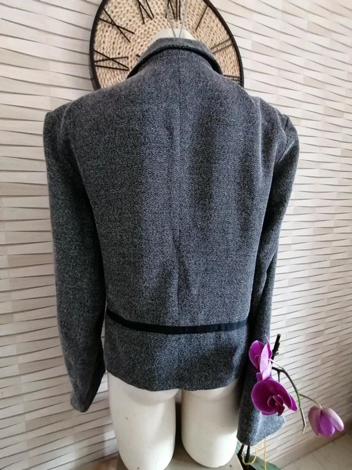 Blazer noir et gris chiné - photo numéro 2