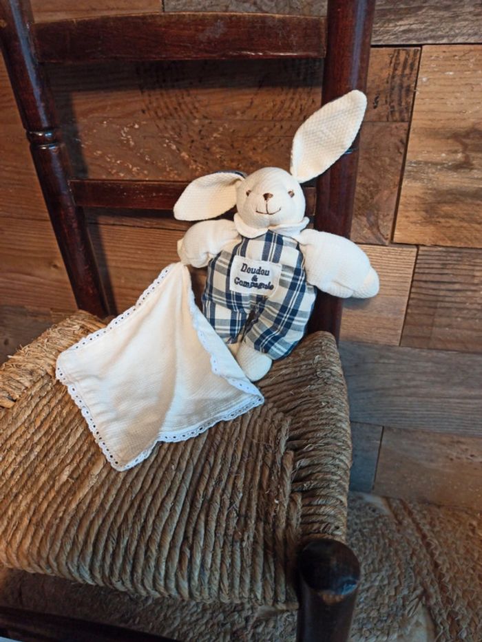 Doudou lapin vintage doudou et compagnie tbe - photo numéro 3