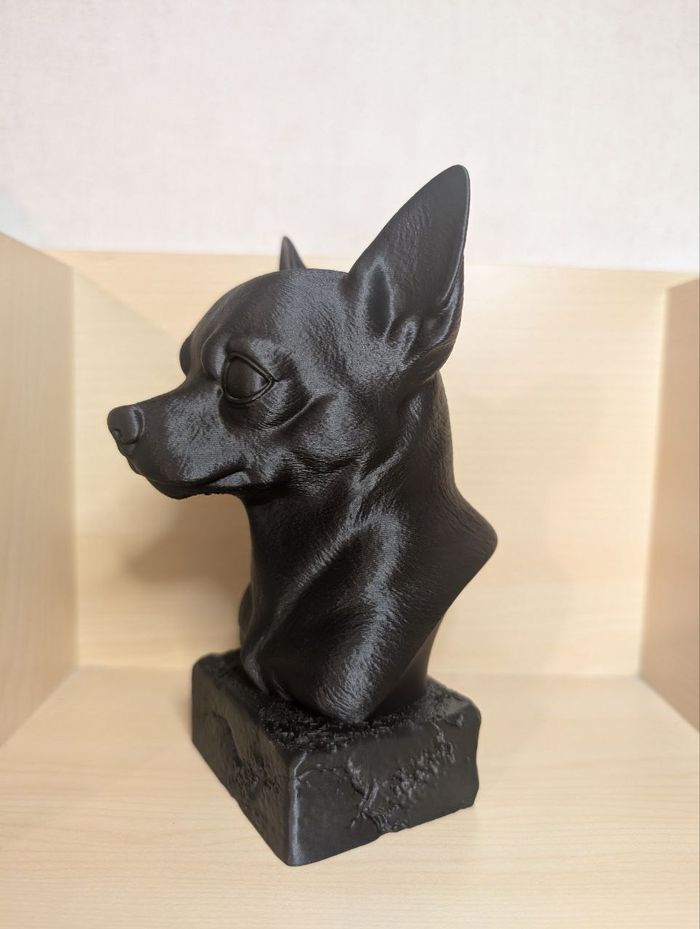 Buste chihuahua poil court - Figurine chien 3D - photo numéro 3