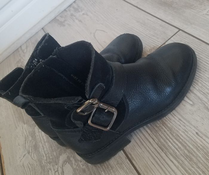 Bottines fille  en cuir André noir t 32 - photo numéro 2