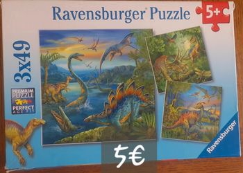 Ravensburger - Puzzle Enfant 3x49  La fascination des dinosaures