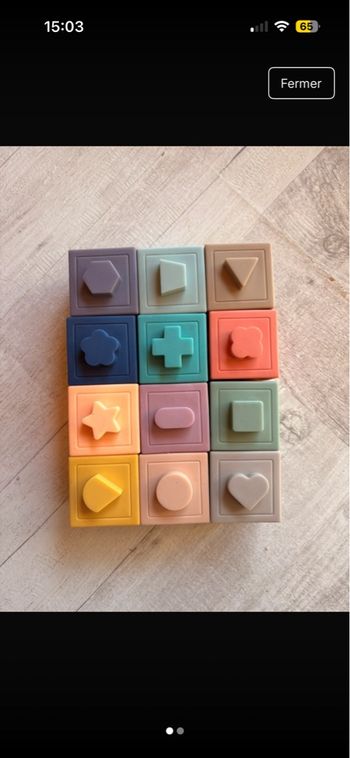 Lot de 12 cubes sensoriels silicone 