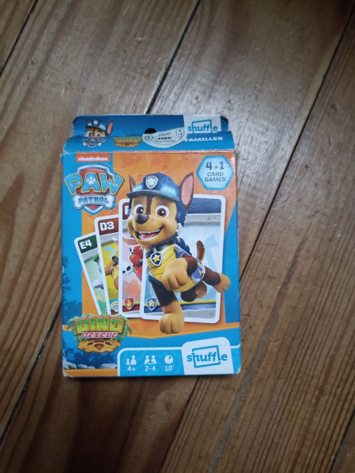 Jeu de cartes 4 en 1 pat patrouille