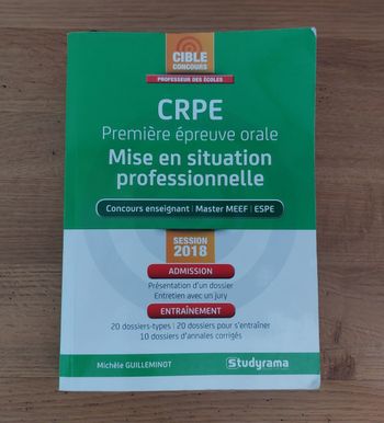 Professeur des écoles CRPE mise en situation professionnelle