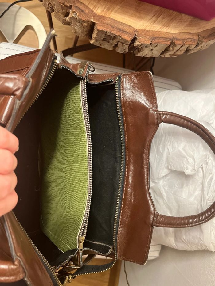 Sac à main à bandoulière Marron - photo numéro 9