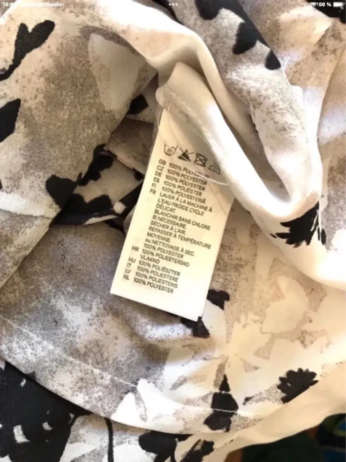 Haut à col bénitier sans manches et à imprimés fleuris H&M taille 34 - photo numéro 10