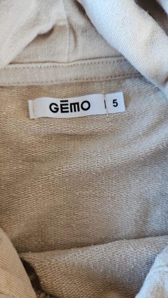 Swaet léger à capuche, beige à manches longues, Gemo, 5 ans - photo numéro 6