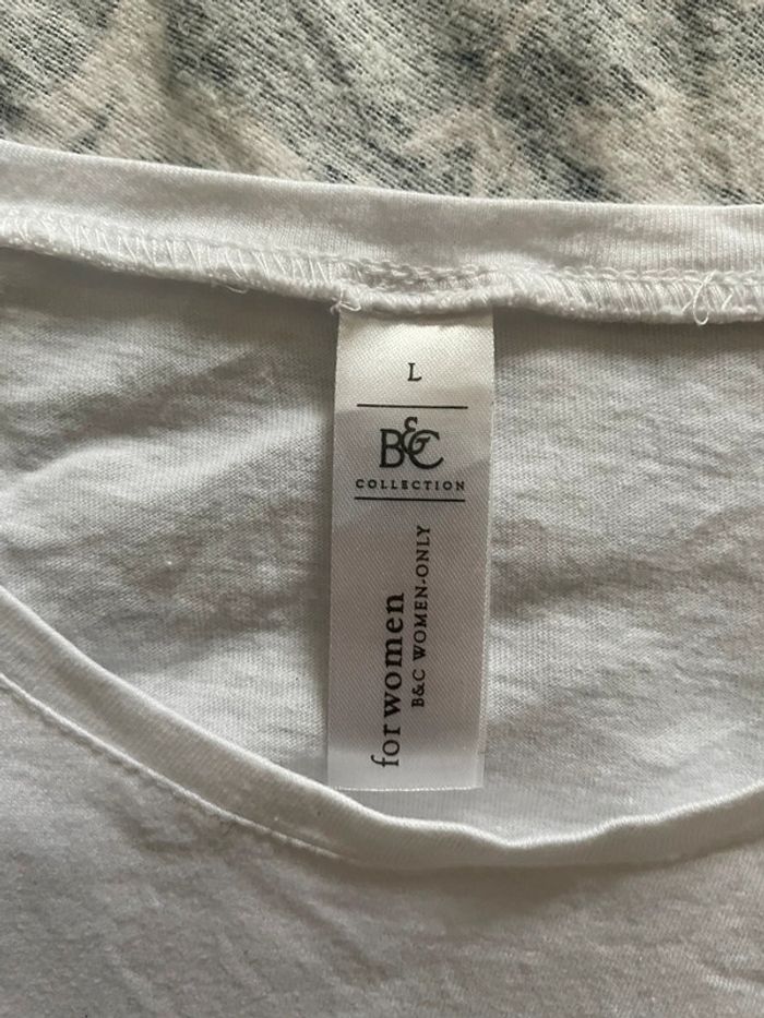 T-shirt B&C uni blanc - photo numéro 3